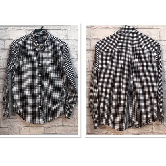 Abercrombie & fitch mens dark navy gingham shirt - Picture 3 of 8